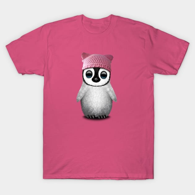 Cute Baby Penguin Wearing Pussy Hat T-Shirt by jeffbartels